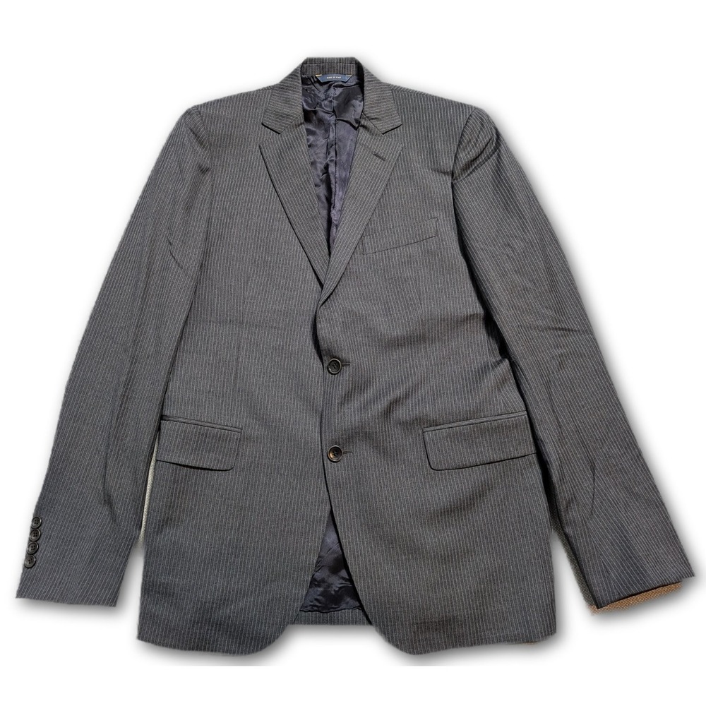 Brooks Brothers 1818 Fitzgerald Mens Blazer Blue Gray 40R Made In Italy Wool